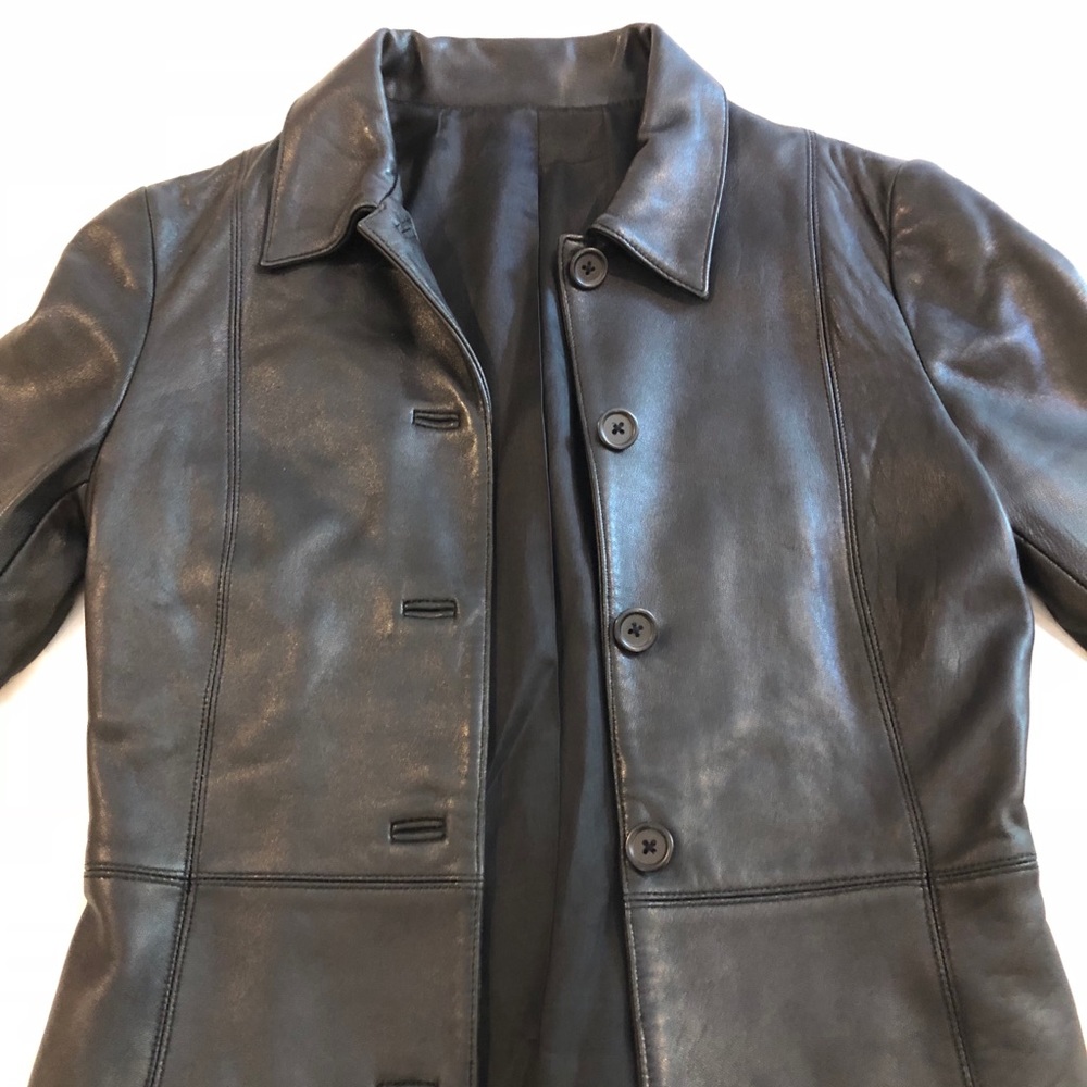 Black leather jacket